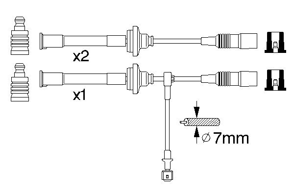 BOSCH 0 356 912 820 Zündleitungssatz