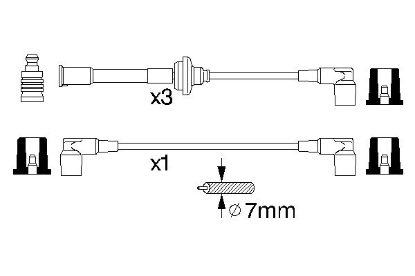 BOSCH 0 356 912 825 Zündleitungssatz
