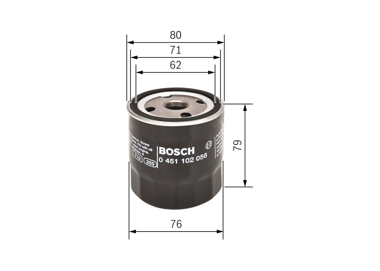 BOSCH 0 451 103 354 Filtro olio