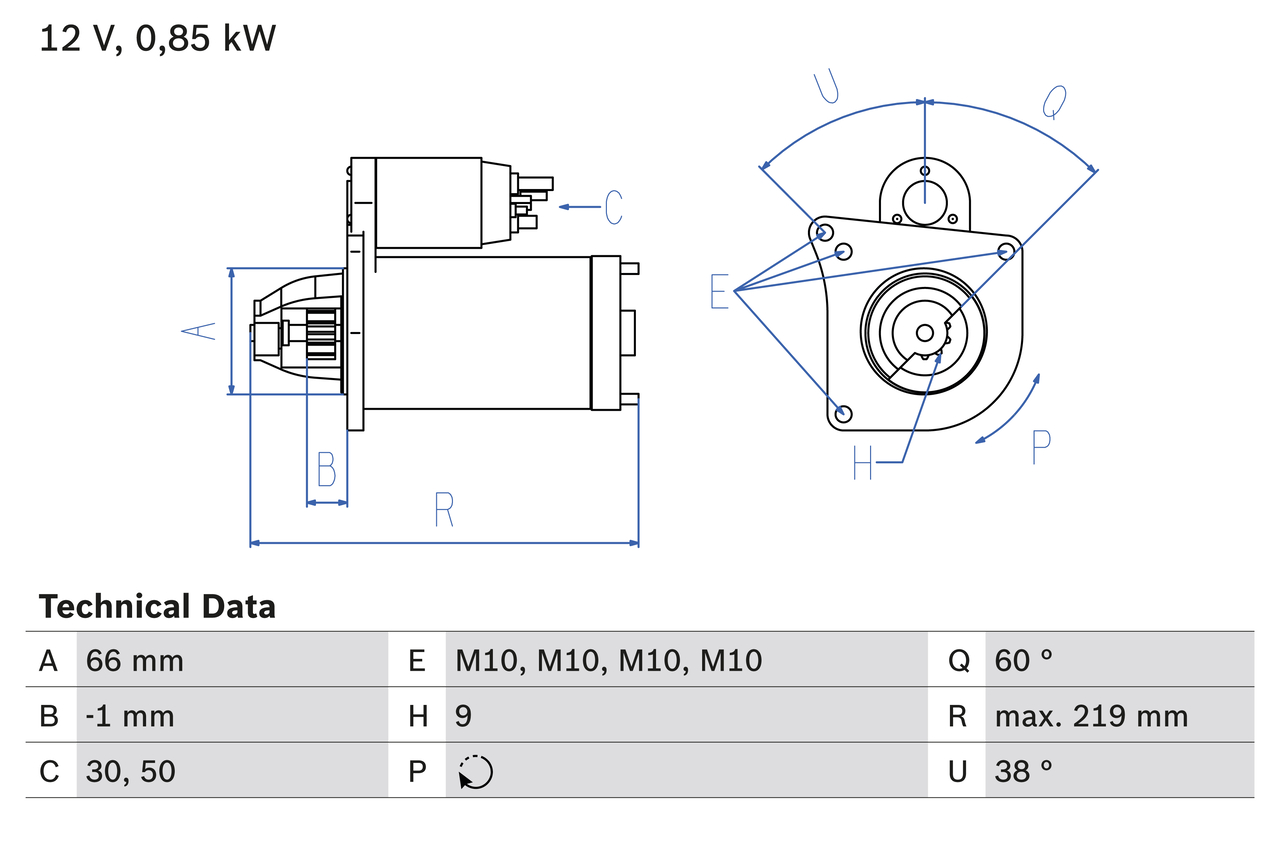 BOSCH 0 986 010 310 Starter
