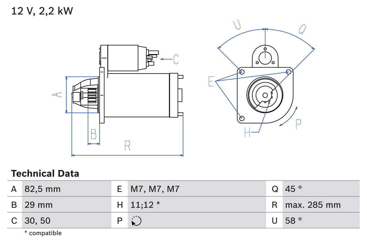 BOSCH 0 986 010 600 Starter...