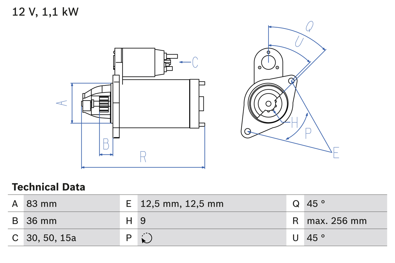 BOSCH 0 986 010 650 Starter for VOLVO