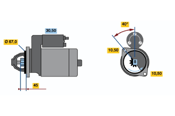 BOSCH 0 986 012 291 Startér