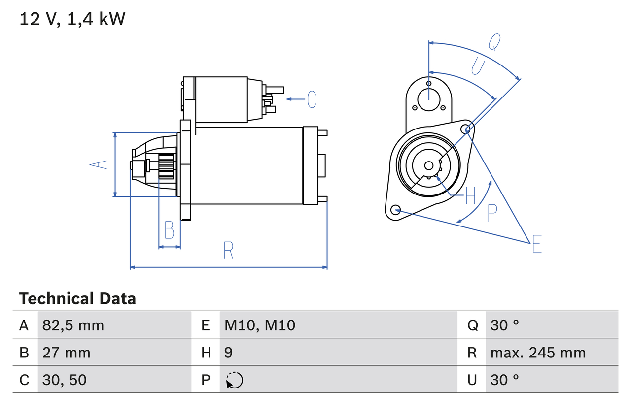 BOSCH 0 986 013 010 Starter