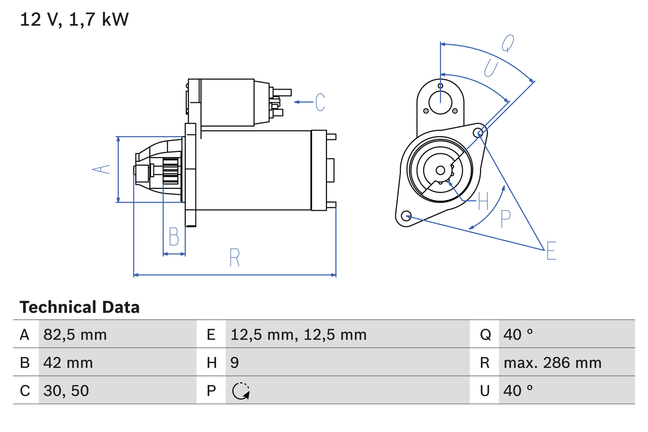 BOSCH 0 986 013 350 Starter