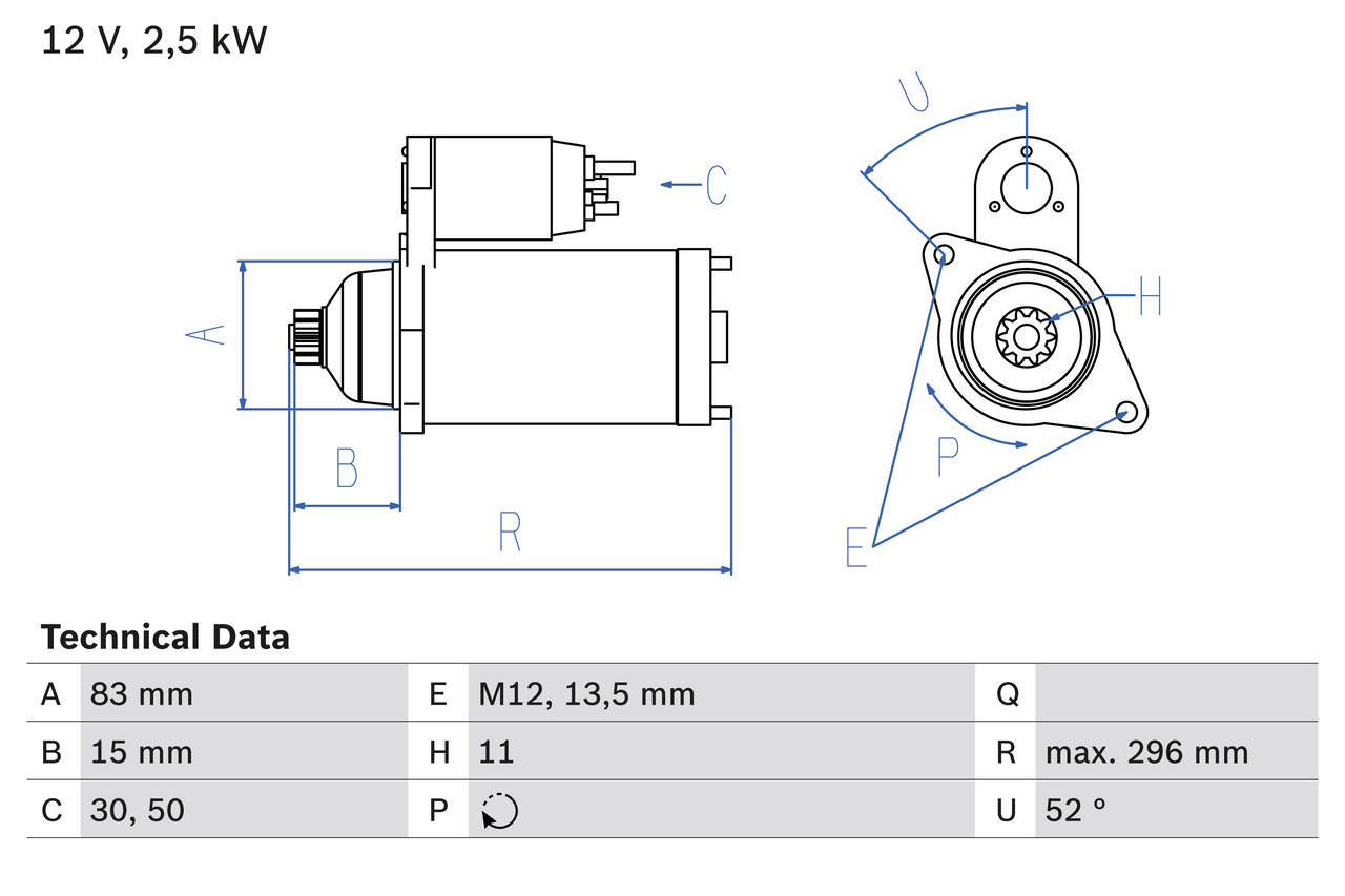 BOSCH 0 986 014 471 Starter for TOYOTA