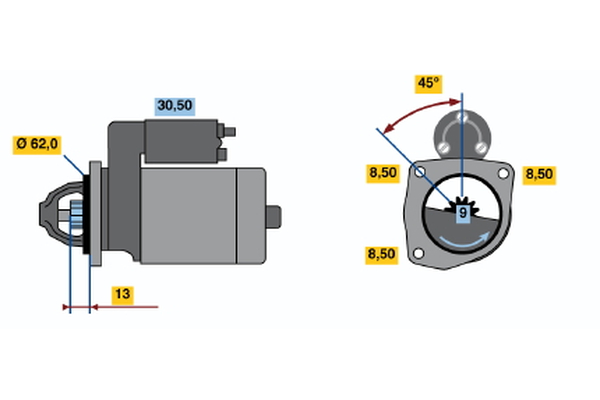 BOSCH 0 986 015 551 Starter