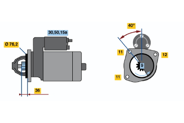 BOSCH 0 986 015 950 Starter