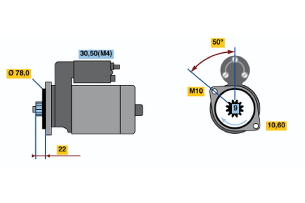 BOSCH 0 986 016 151 Startér