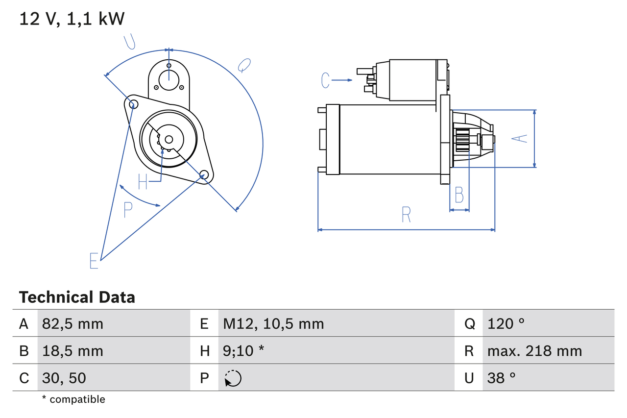 BOSCH 0 986 016 280 Starter