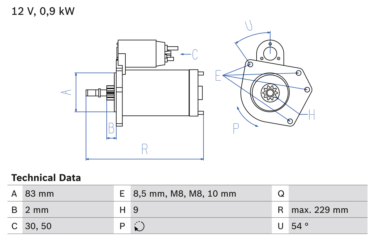 BOSCH 0 986 016 790 Starter