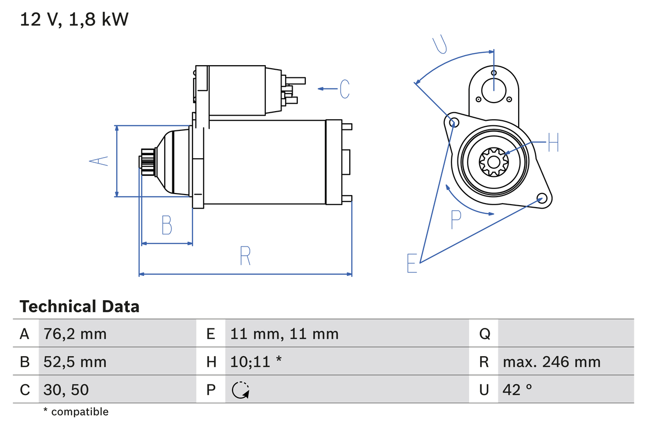 BOSCH 0 986 016 980 Starter