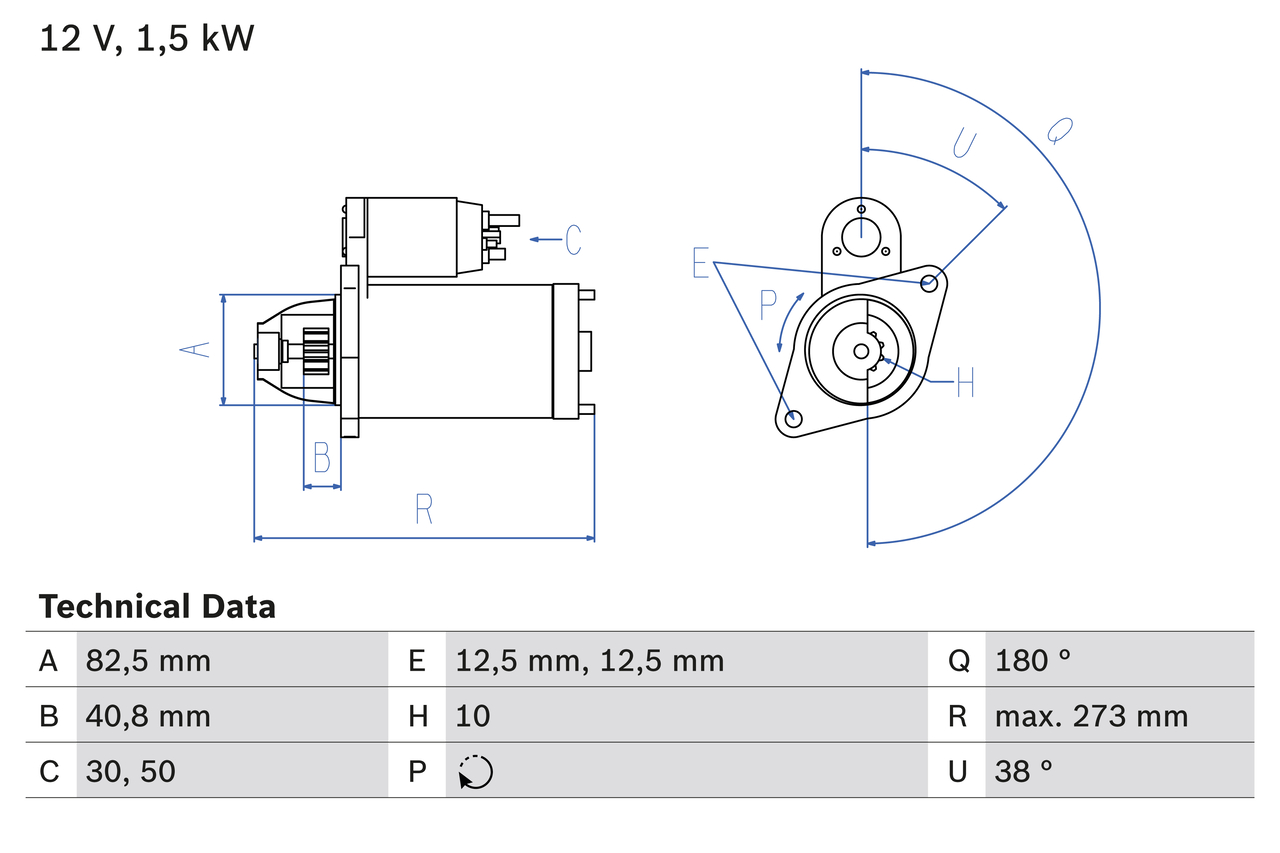 BOSCH 0 986 018 080 Starter
