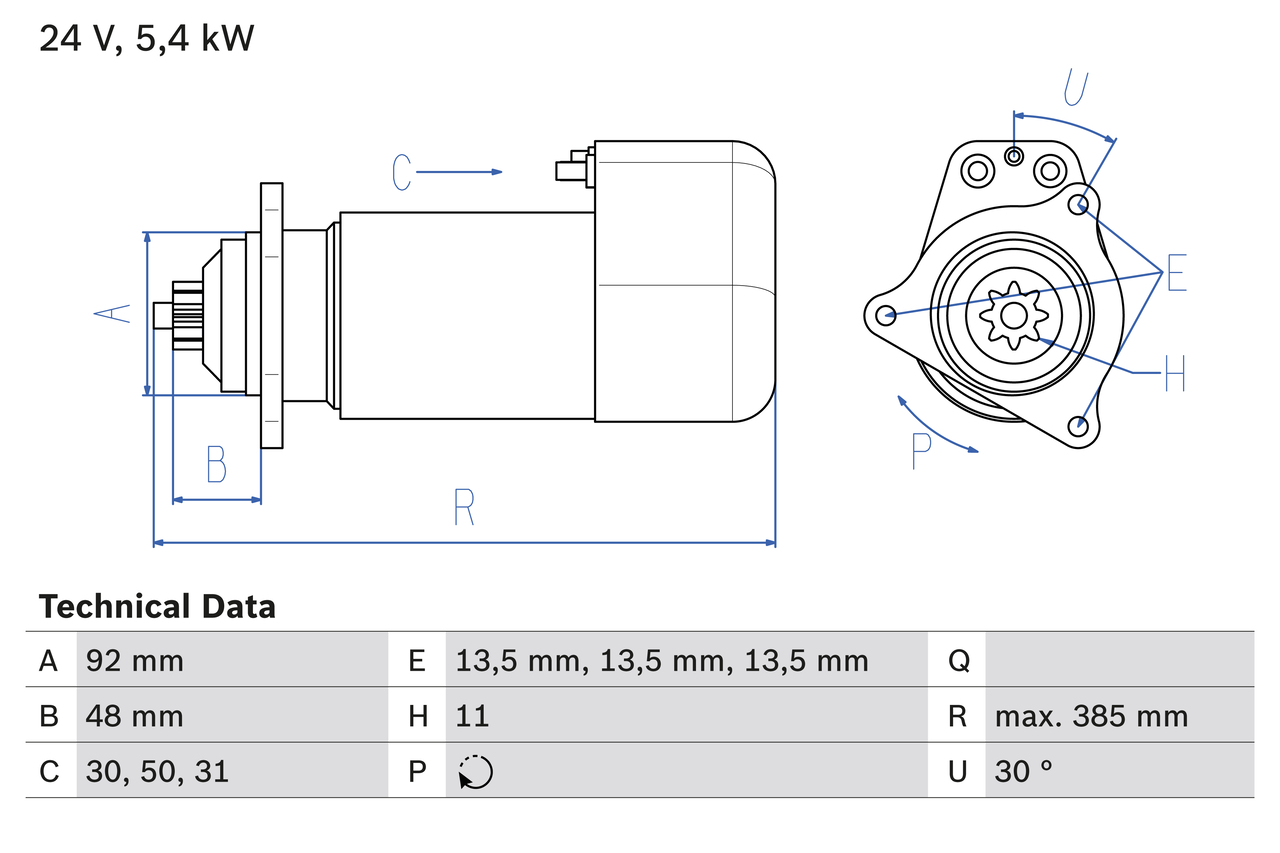 BOSCH 0 986 018 420 Starter for IVECO