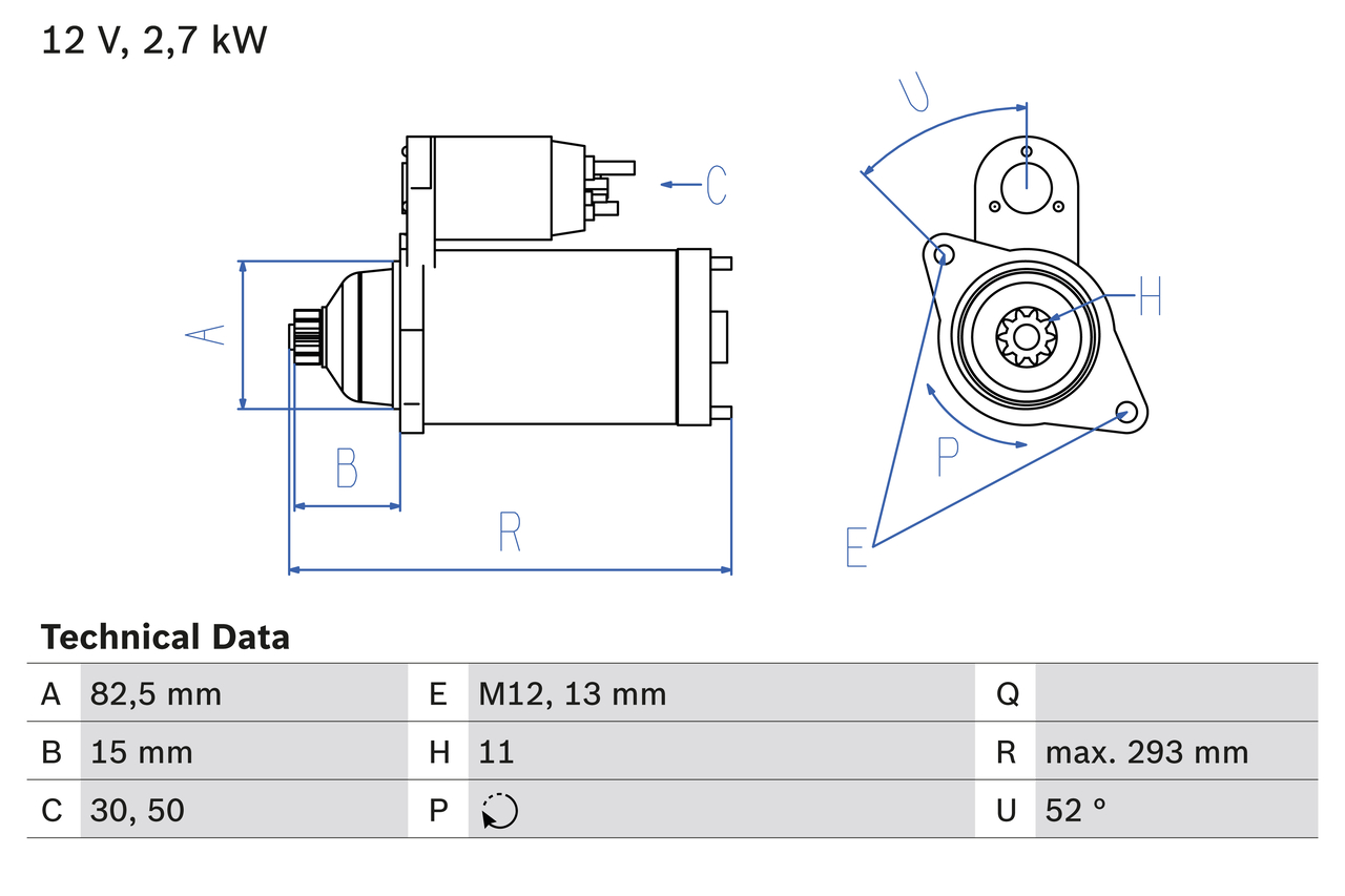 BOSCH 0 986 018 751 Starter for TOYOTA