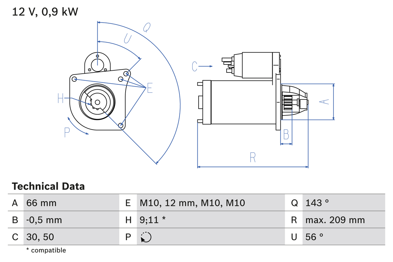 BOSCH 0 986 018 860 стартер