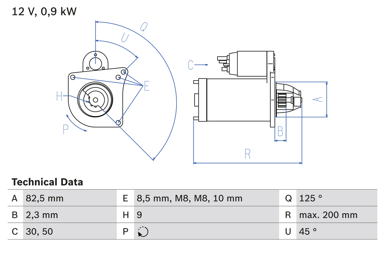 BOSCH 0 986 019 311 Motorino d'avviamento-Motorino d'avviamento-Ricambi Euro