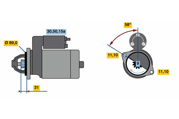 BOSCH 0 986 020 151 Starter