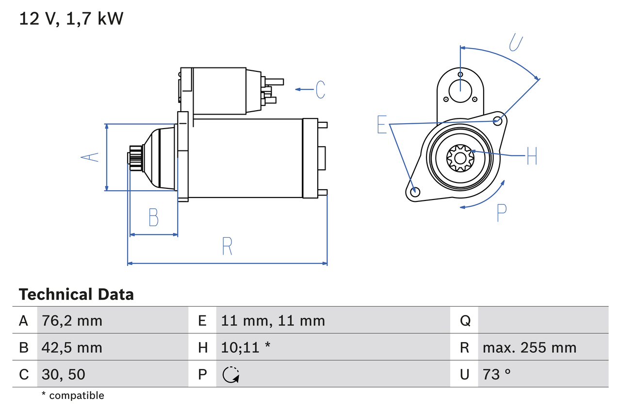 BOSCH 0 986 020 280 Starter