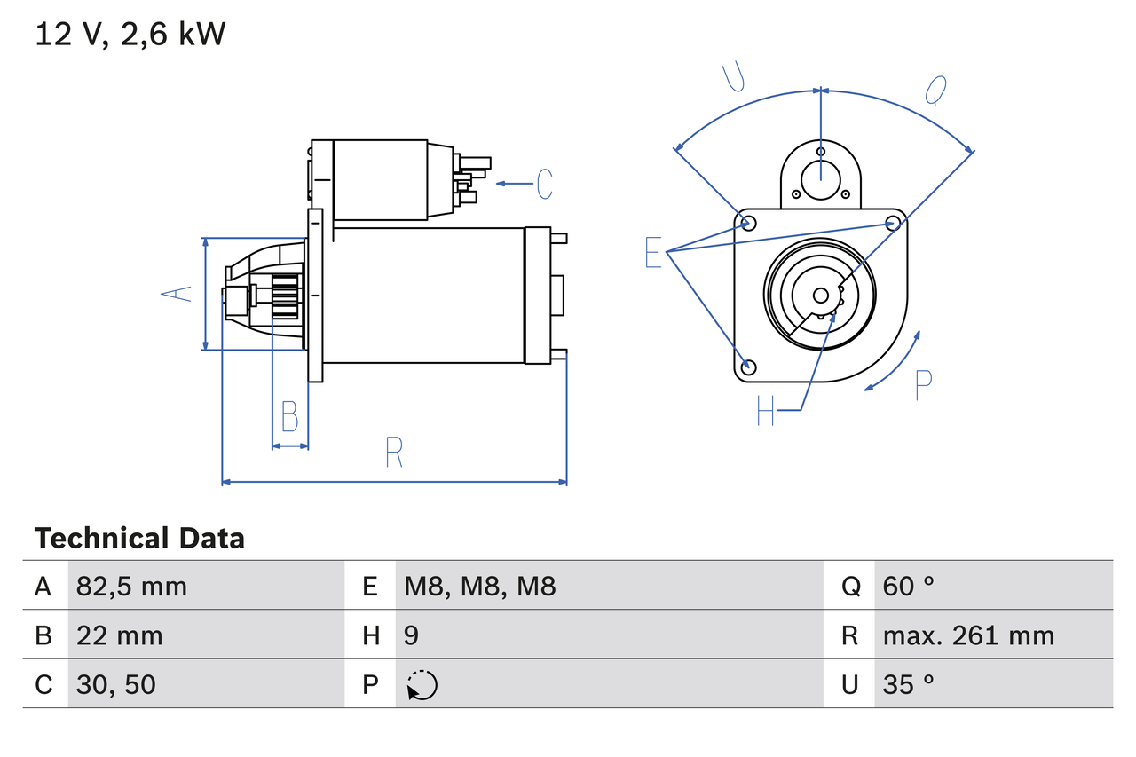 BOSCH 0 986 021 041 Μίζα for FIAT PEUGEOT