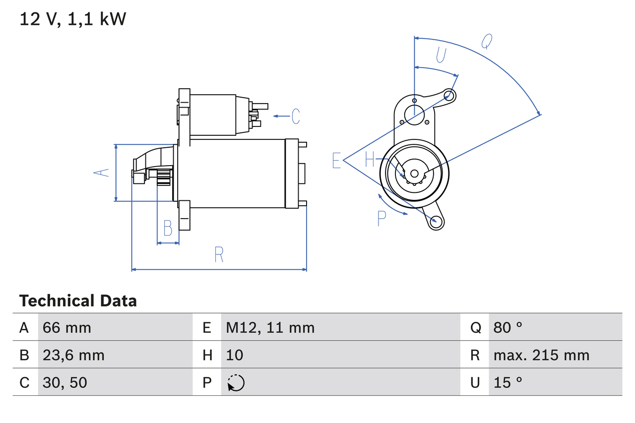 BOSCH 0 986 024 010 Starter for AUDI PORSCHE