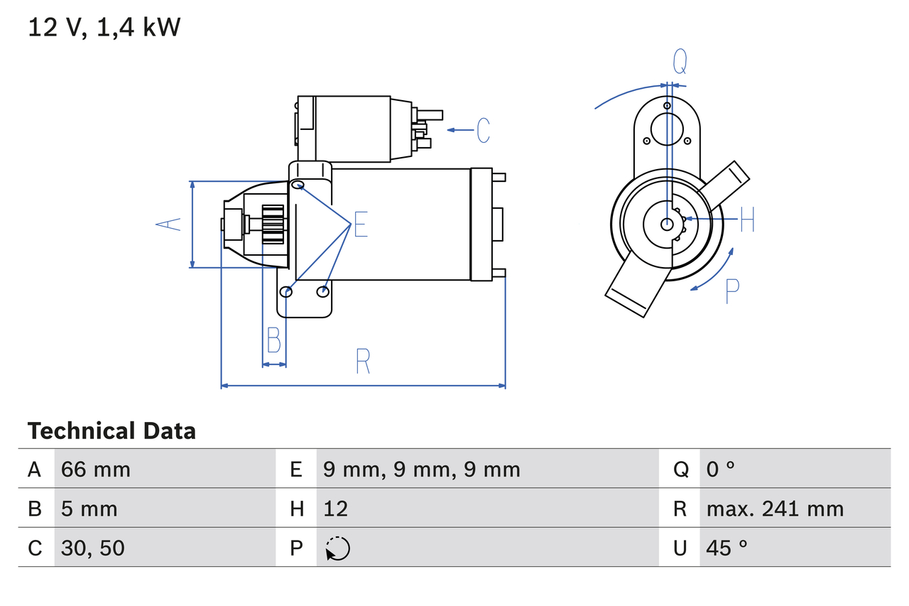 BOSCH 0 986 024 980 Motorino d'avviamento-Motorino d'avviamento-Ricambi Euro