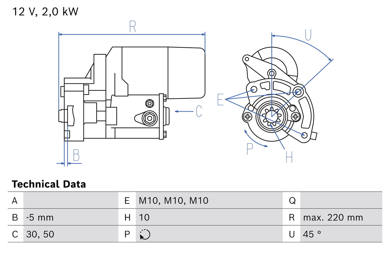 BOSCH 0 986 025 700 Starter