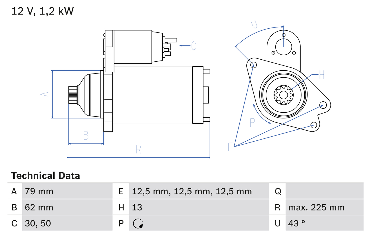 BOSCH 0 986 025 870 Štartér