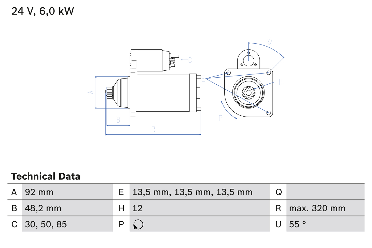 BOSCH 0 986 025 900 Starter