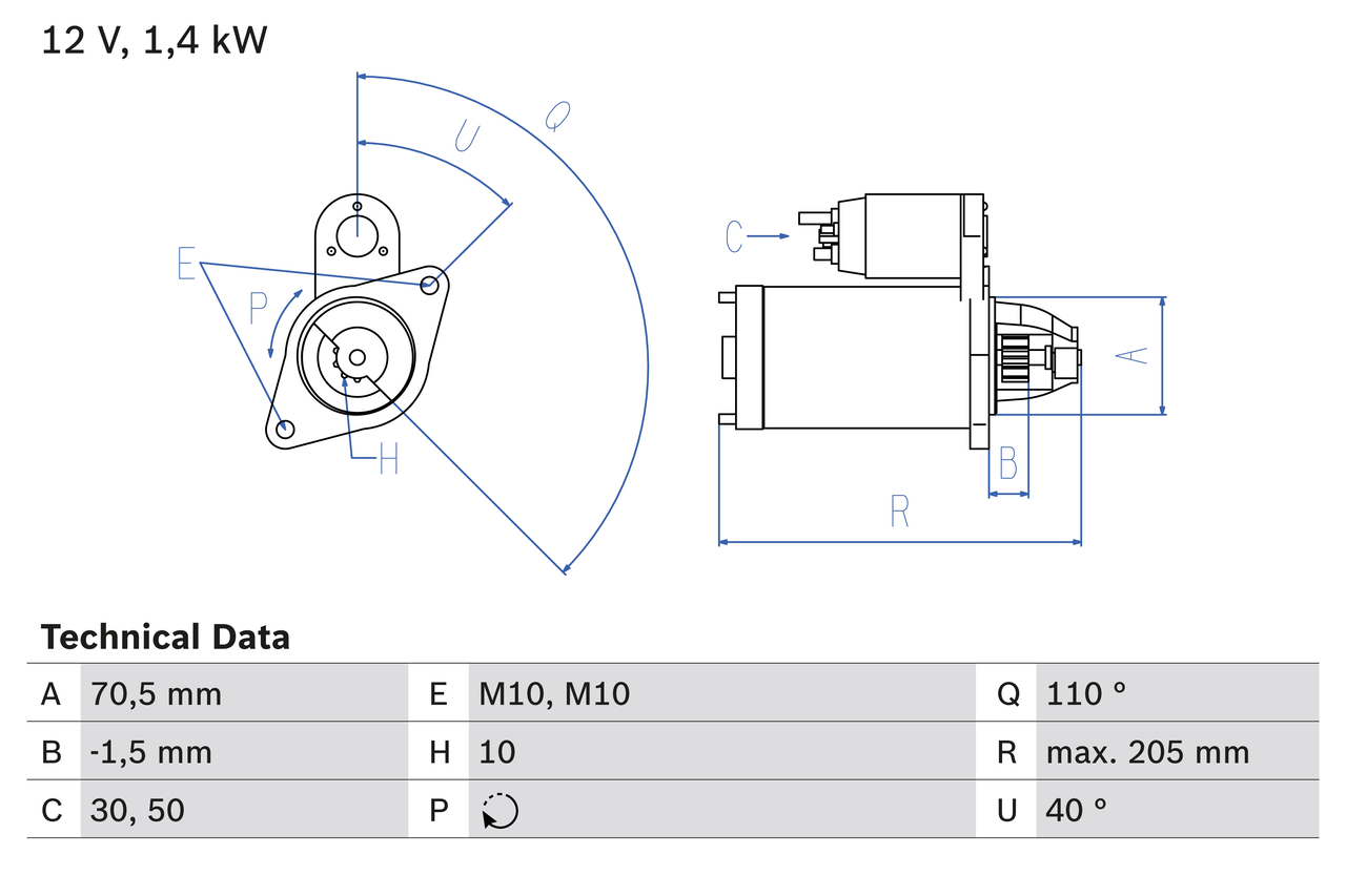 BOSCH 0 986 025 960 Starter