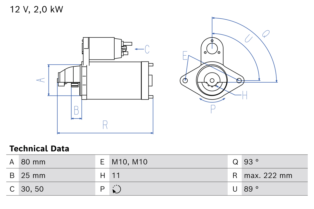 BOSCH 0 986 026 010 Starter