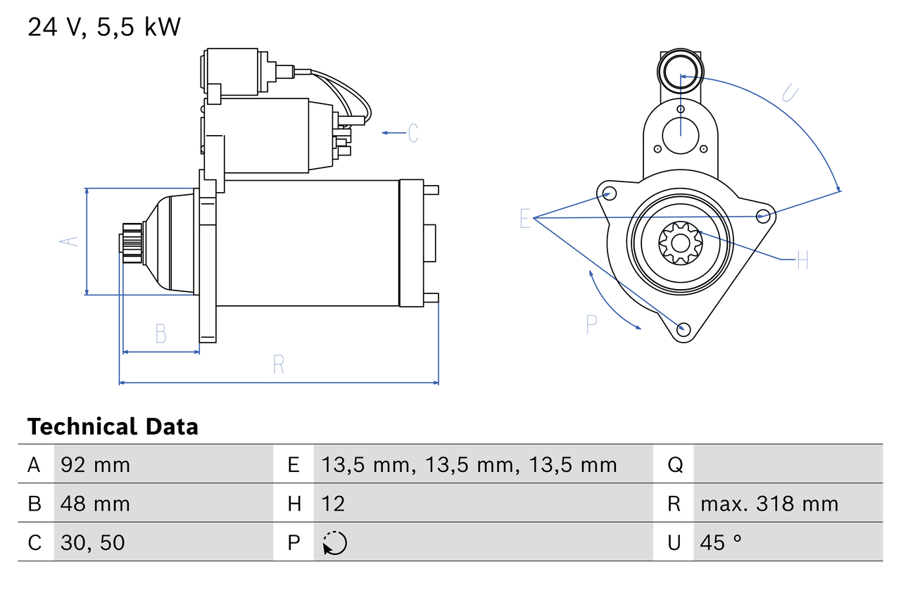 BOSCH 0 986 026 040 Starter