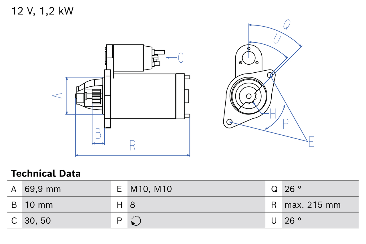 BOSCH 0 986 026 180 Starter