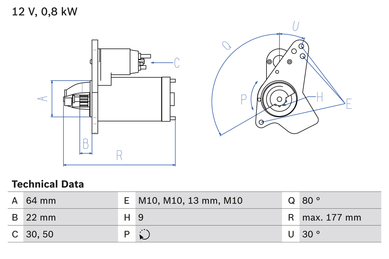 BOSCH 0 986 026 250 Starter for DACIA MERCEDES-BENZ RENAULT SMART