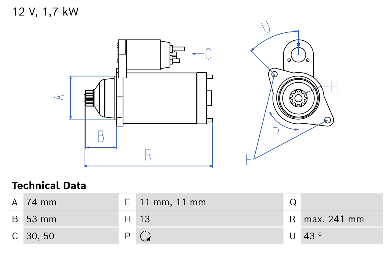 BOSCH 0 986 026 430 Starter