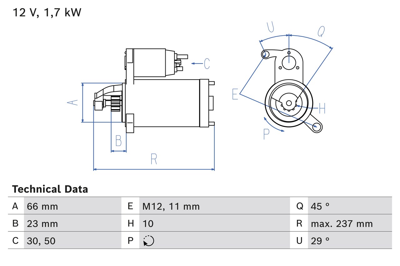 BOSCH 0 986 026 520 Motorino d'avviamento