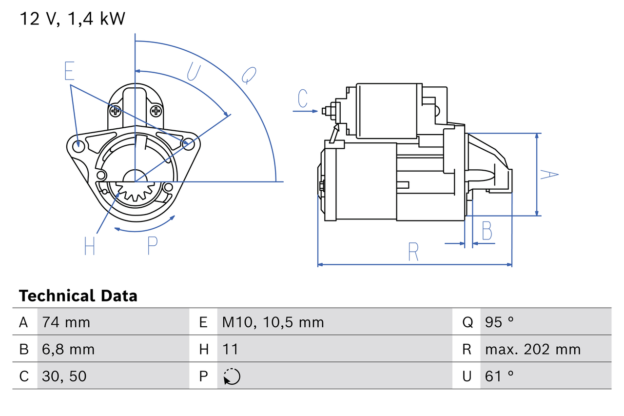 BOSCH 0 986 026 690 Starter for MAZDA