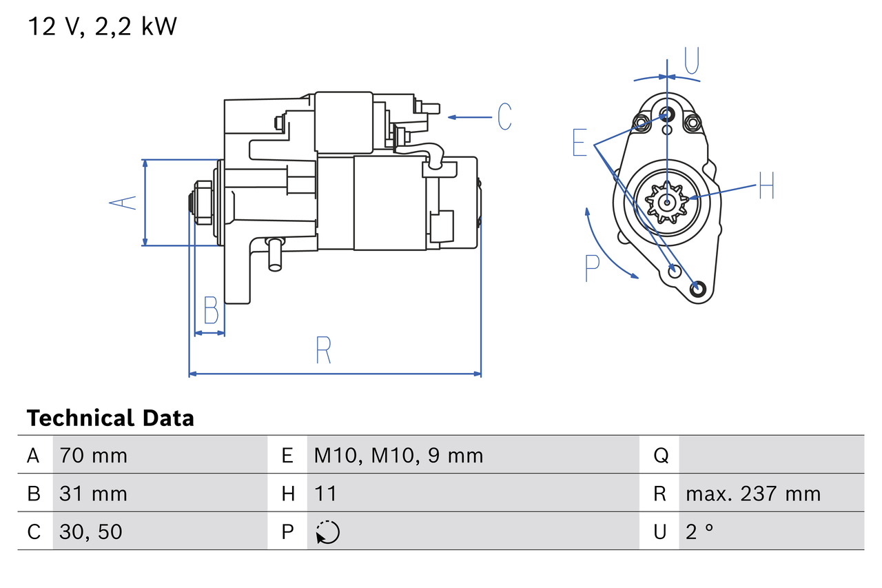 BOSCH 0 986 027 150 Starter