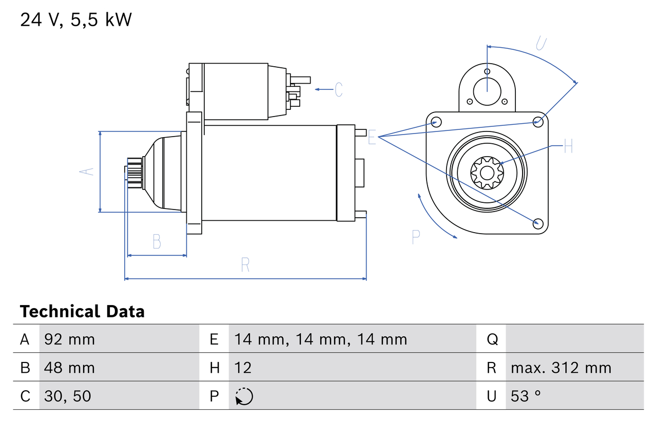 BOSCH 0 986 028 020 Starter