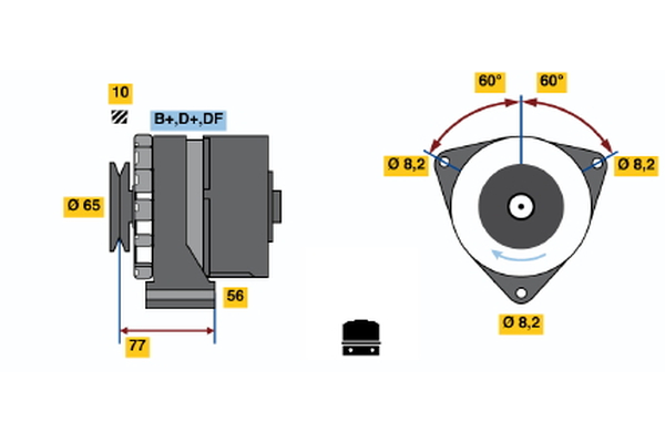 BOSCH 0 986 030 170 Alternator