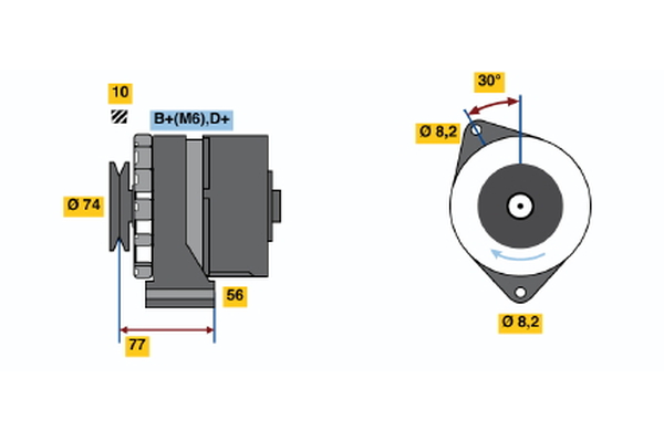 BOSCH 0 986 030 690 Alternator