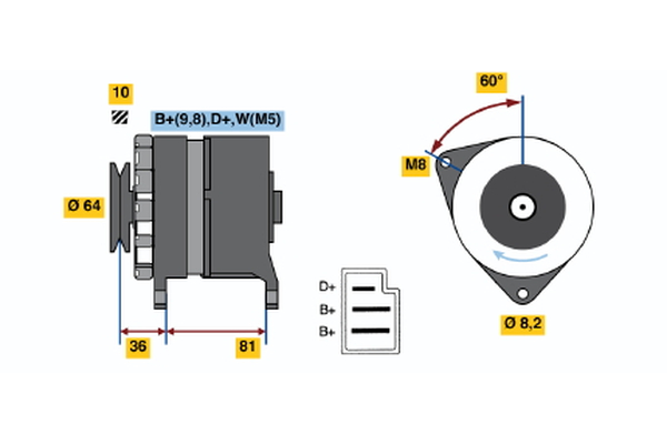 BOSCH 0 986 030 790 Alternator