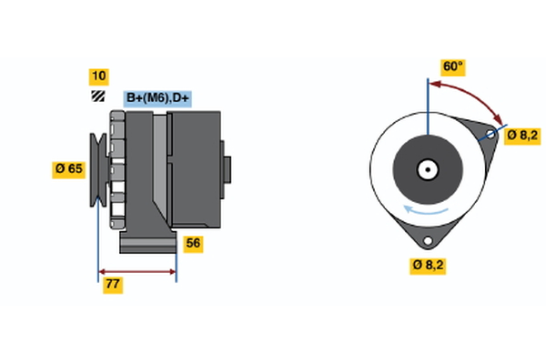 BOSCH 0 986 030 850 Alternator