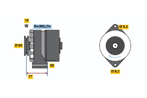 BOSCH 0 986 030 870 Alternator