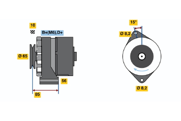 BOSCH 0 986 030 910 Alternator