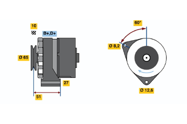 BOSCH 0 986 031 090 Alternator