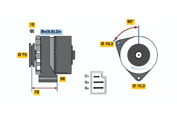 BOSCH 0 986 031 440 Alternator