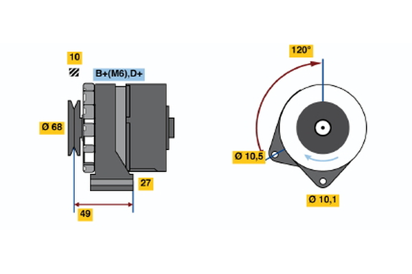 BOSCH 0 986 031 460 Alternator