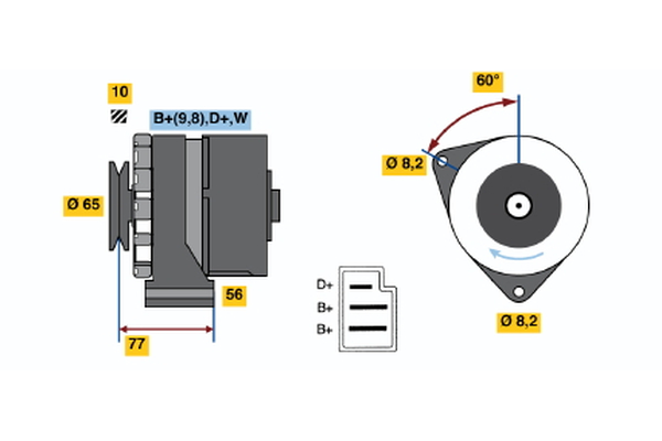 BOSCH 0 986 031 510 Alternator