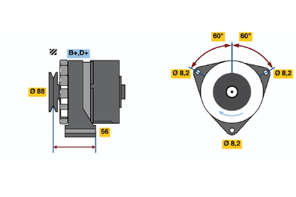 BOSCH 0 986 031 540 Alternator